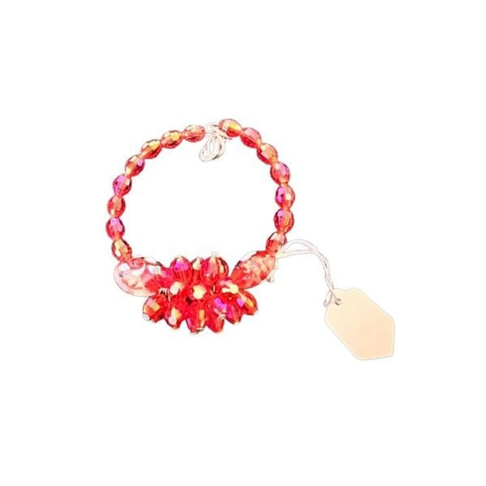 New Handmade Red Beaded Bracelet - Picture 4 of 7